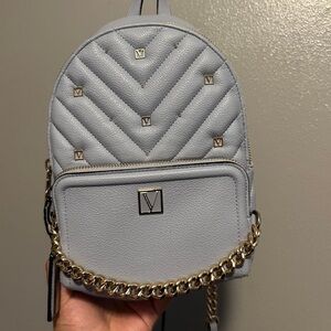 Victoria Secret Periwinkle Blue Quilted Backpack